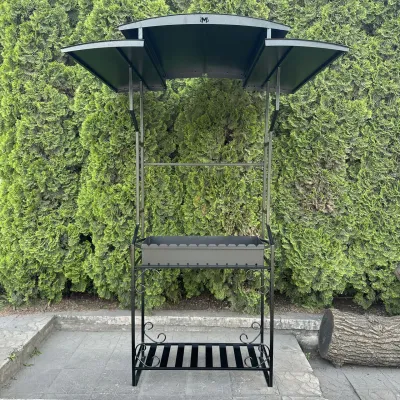 Мангал Mzavod Зевс на 12 шампурів 4мм з дахом - 1 Мангал Mzavod Зевс на 12 шампурів 4мм з дахом - 1 - Robinzon.ua