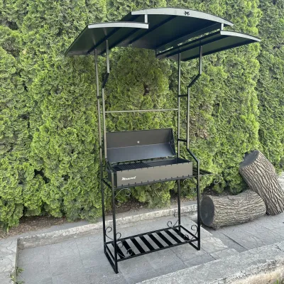 Мангал-барбекю Mzavod Зевс на 12 шампуров 4мм с крышей - 2 - Robinzon.ua