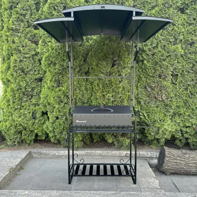 Мангал-барбекю Mzavod Зевс на 12 шампуров 4мм с крышей - 5 - Robinzon.ua