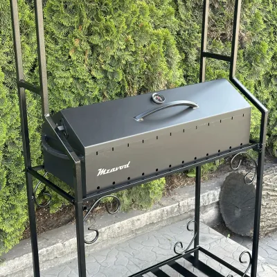 Мангал-барбекю Mzavod Зевс на 12 шампуров 3мм с крышей - 6 - Robinzon.ua