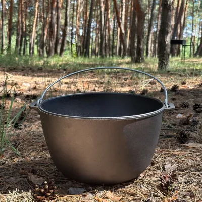 Казан туристический КТ-08КС чугунный с крышкой-сковородой 8л - 2 - Robinzon.ua