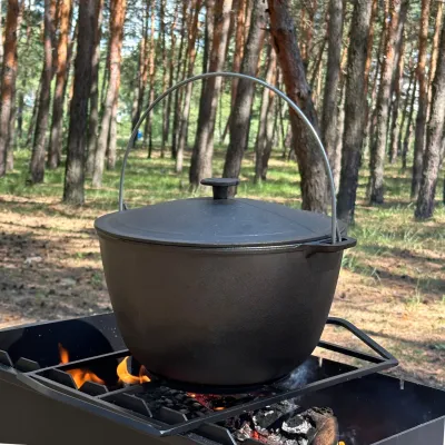 Казан туристичний КТ-10 чавунний з кришкою 10л - 3 Казан туристичний КТ-10 чавунний з кришкою 10л - 3 - Robinzon.ua