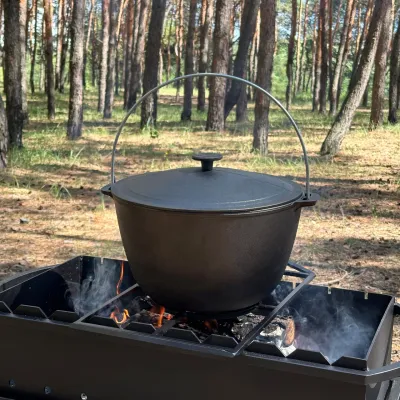 Казан туристичний КТ-10 чавунний з кришкою 10л - 4 Казан туристичний КТ-10 чавунний з кришкою 10л - 4 - Robinzon.ua