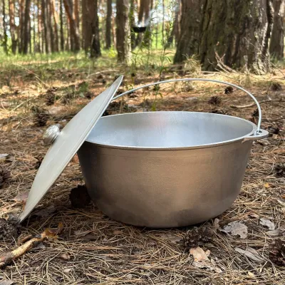 Казан КТА-10 алюмінієвий з дужкою та кришкою 10л - 1 Казан КТА-10 алюмінієвий з дужкою та кришкою 10л - 1 - Robinzon.ua