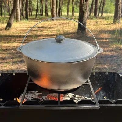 Казан КТА-10 алюмінієвий з дужкою та кришкою 10л - 4 Казан КТА-10 алюмінієвий з дужкою та кришкою 10л - 4 - Robinzon.ua