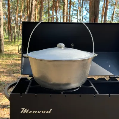 Казан КТА-10 алюмінієвий з дужкою та кришкою 10л - 5 Казан КТА-10 алюмінієвий з дужкою та кришкою 10л - 5 - Robinzon.ua