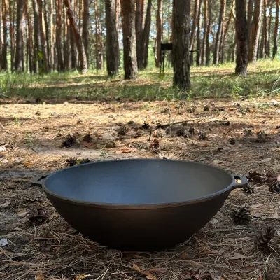 Сковорода WOK-08 чавунна з кришкою 8л - 2 Сковорода WOK-08 чавунна з кришкою 8л - 2 - Robinzon.ua