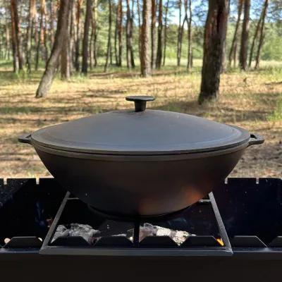 Сковорода WOK-08 чавунна з кришкою 8л - 3 Сковорода WOK-08 чавунна з кришкою 8л - 3 - Robinzon.ua