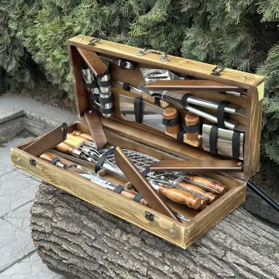 Подарочный набор Mzavod Мастер Гриль кейс-столик светлая текстура - 2 Подарочный набор Mzavod Мастер Гриль кейс-столик светлая текстура - 2 - Robinzon.ua