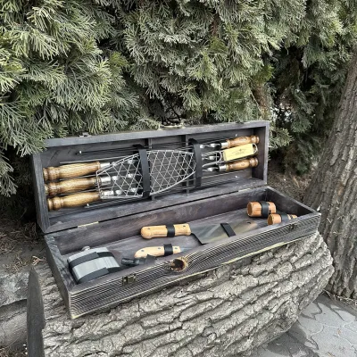 Подарочный набор Mzavod Мастер BBQ темная текстура - 1 - Robinzon.ua