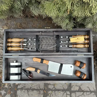 Подарочный набор Mzavod Мастер BBQ темная текстура - 3 - Robinzon.ua