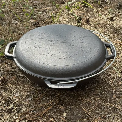 Казан азіатський КА-12КС чавунний з кришкою-сковородою 12л - 1 - Robinzon.ua