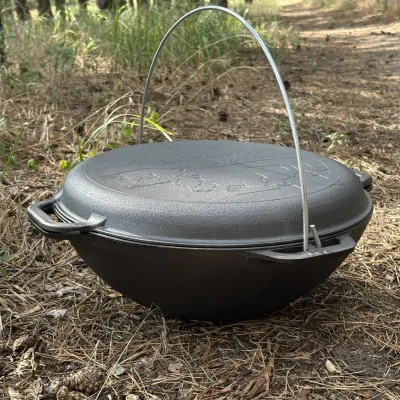 Казан азіатський КА-12КС чавунний з кришкою-сковородою 12л - 2 - Robinzon.ua