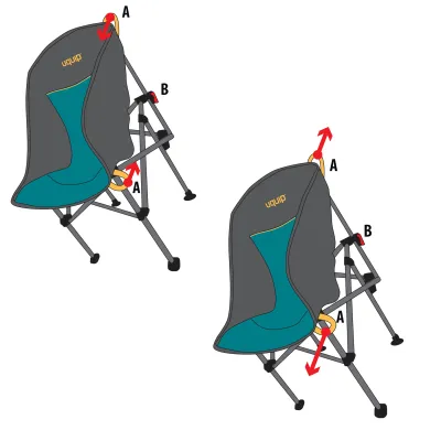 Кресло раскладное Uquip Comfy Blue/Grey (244011) - 4 - Robinzon.ua