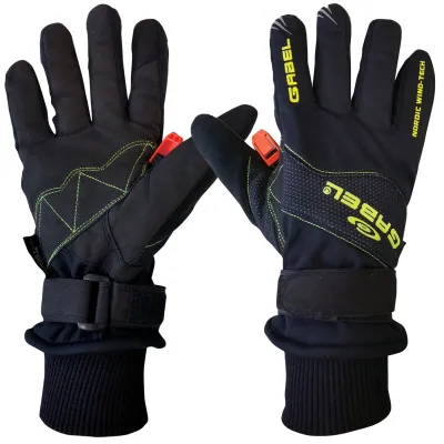 Рукавиці для скандинавської ходьби Gabel Wind Tech N.C.S. Black/Green L (8015012100009) - 2 - Robinzon.ua