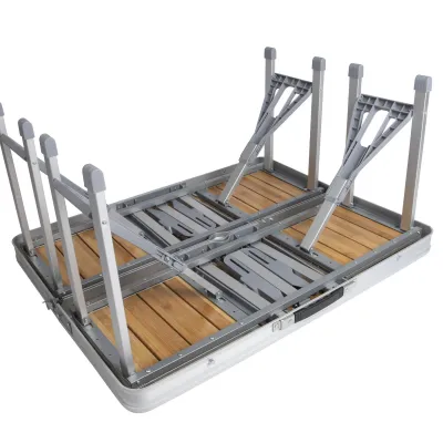 Стол Bo-Camp Bamboo Brown/Silver (1404800) - 6 - Robinzon.ua