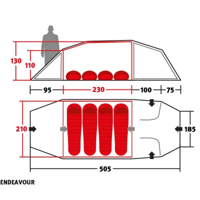 Намет Wechsel Endeavour UL Green (231084) - 2 - Robinzon.ua