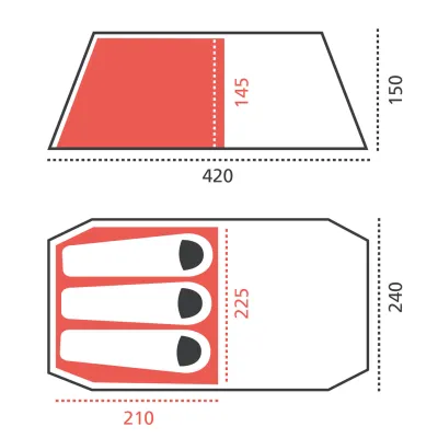 Намет Grand Canyon Robson 3 Capulet Olive (330027) - 5 - Robinzon.ua