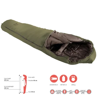 Спальный мешок Grand Canyon Fairbanks 205 -4°C Capulet Olive Left (340021) - 2 - Robinzon.ua