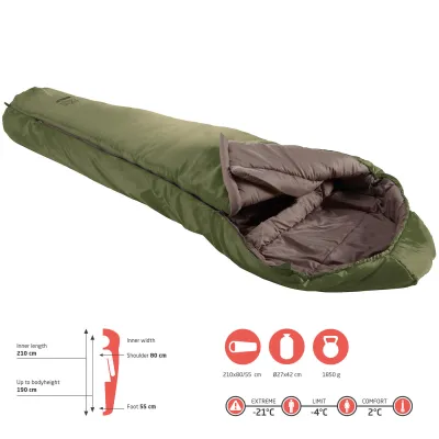 Спальный мешок Grand Canyon Fairbanks 190 -4°C Capulet Olive Left (340020) - 1 - Robinzon.ua