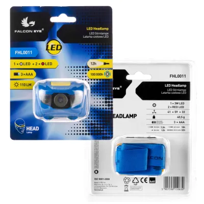 Ліхтар налобний Falcon Eye (110 Lm) Cool White/Red (FHL0011) - 3 - Robinzon.ua