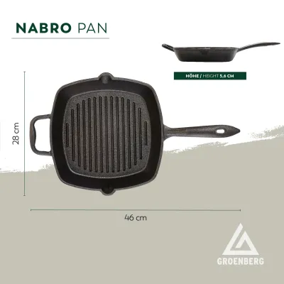 Сковорода Groenberg Nabro Pan 28x28 cm / 2 L Black (266024) - 2 Сковорода Groenberg Nabro Pan 28x28 cm / 2 L Black (266024) - 2 - Robinzon.ua