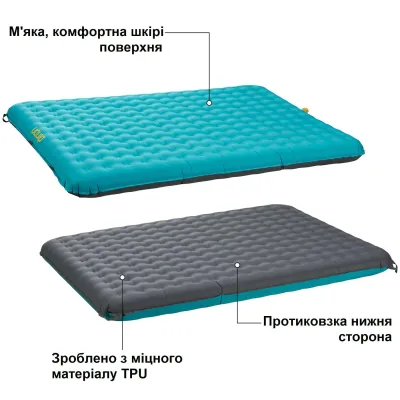 Матрас надувной Uquip Betty Double Petrol/Grey (243108) - 6 - Robinzon.ua