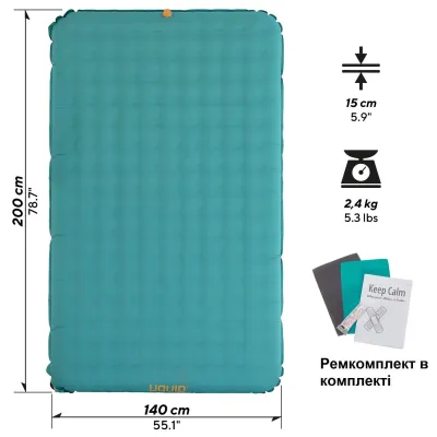 Матрас надувной Uquip Betty Double Petrol/Grey (243108) - 3 - Robinzon.ua