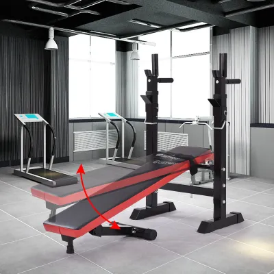 Скамья тренировочная для жима WCG -1080 Стойки, скамьи для жима и приседаний складная - 1 - Robinzon.ua