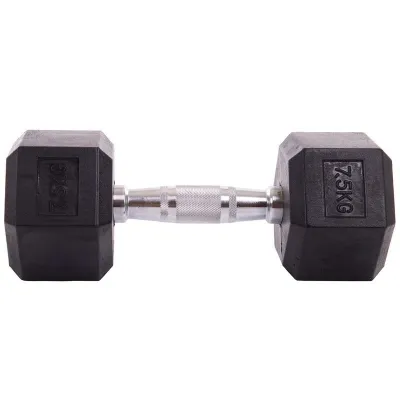 Гантель 7.5 кг цельная шестигранная гексагональная Zelart - 1 - Robinzon.ua