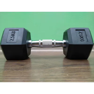 Гантель 7.5 кг цельная шестигранная гексагональная Zelart - 4 - Robinzon.ua