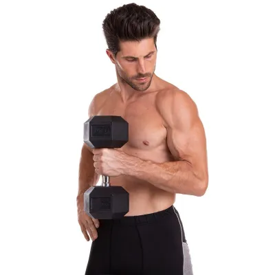 Гантель 17.5 кг цільна шестигранна гексагональна Zelart - 5 - Robinzon.ua