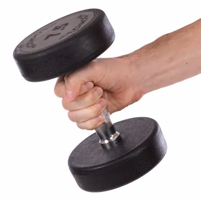 Гантель 7.5 кг цельная полиуретановая TECHNOGYM - 6 Гантель 7.5 кг цельная полиуретановая TECHNOGYM - 6 - Robinzon.ua