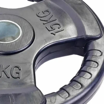 Диск обрезиненный для олимпийской штанги 15 кг Рекорд TA-5706-15 - 2 - Robinzon.ua