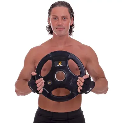 Диск обрезиненный 10 кг на гриф 50 мм Zelart TA-5160-10 - 2 - Robinzon.ua