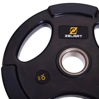 Диск обрезиненный 10 кг на гриф 50 мм Zelart TA-5160-10 - 4 - Robinzon.ua