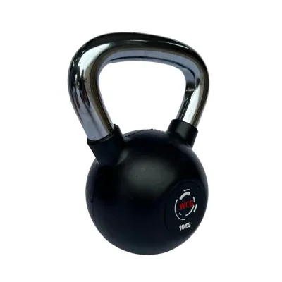 Гиря прорезиненная с хромированной ручкой WCG 10 кг Гантели, гири, штанги и диски спортивная - 2 - Robinzon.ua