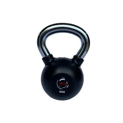 Гиря прорезиненная с хромированной ручкой WCG 16 кг Гантели, гири, штанги и диски спортивная - 2 - Robinzon.ua