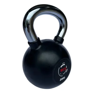 Гиря прогумована з хромованою ручкою WCG 20 кг Гантелі, гирі, штанги та диски спортивна - 2 - Robinzon.ua