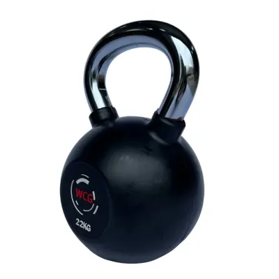 Гиря прорезиненная с хромированной ручкой WCG 22 кг Гантели, гири, штанги и диски спортивная - 2 - Robinzon.ua