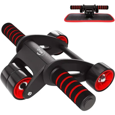 Ролик колесо для пресса KZ + Коврик для коленей Фитнес - 1 - Robinzon.ua