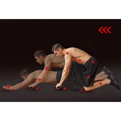 Ролик колесо для пресса KZ + Коврик для коленей Фитнес - 6 - Robinzon.ua