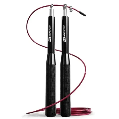 Скакалка Crossfit з алюмінієвими ручками Hop-Sport A020 чорний - 2 - Robinzon.ua