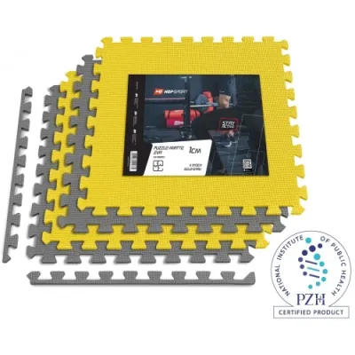 Мат-пазл EVA 1 см - 4 частей Hop-Sport A010 серый / желтый - 4 Мат-пазл EVA 1 см - 4 частей Hop-Sport A010 серый / желтый - 4 - Robinzon.ua