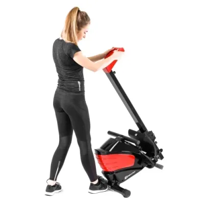 Гребной тренажер магнитный Hop-Sport 060R Cross черно-красный - 3 - Robinzon.ua