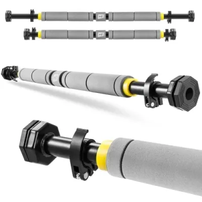 Розсувний турнік у дверний отвір Hop-Sport M050DP сіро-жовтий - 4 - Robinzon.ua