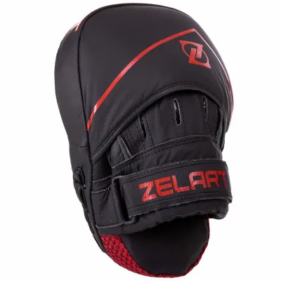 Лапа вигнута для боксу та єдиноборств Zelart VL-3148 25x18x5 см чорний-червоний - 1 - Robinzon.ua