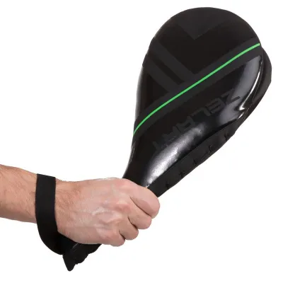 Ракетка для тхеквондо подвійна Zelart VL-3094 чорний-салатовий - 5 - Robinzon.ua