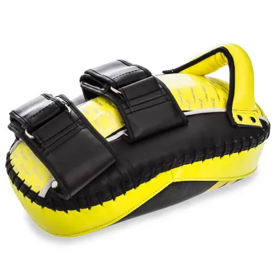 Пады для тайского бокса Тай-пэды ZELART BO-1426 размер 32x19x8 см лимонный-чёрный - 2 - Robinzon.ua