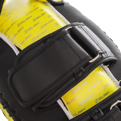 Пады для тайского бокса Тай-пэды ZELART BO-1426 размер 32x19x8 см лимонный-чёрный - 4 - Robinzon.ua